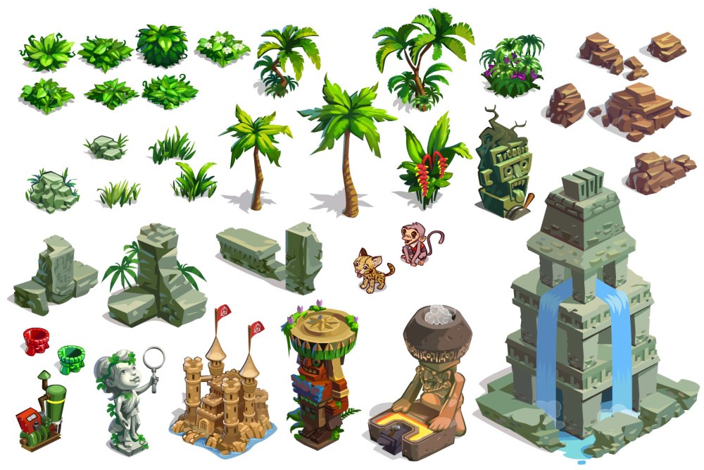 Трава Tileset Pixel Art