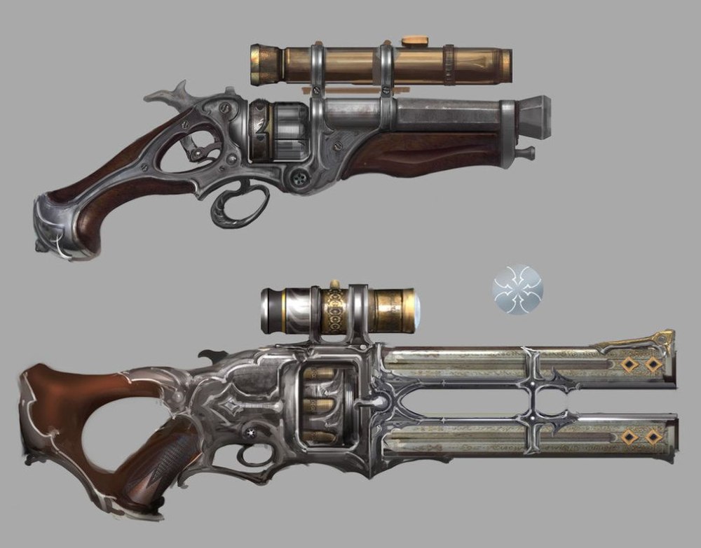 Концепт арт Steampunk оружие