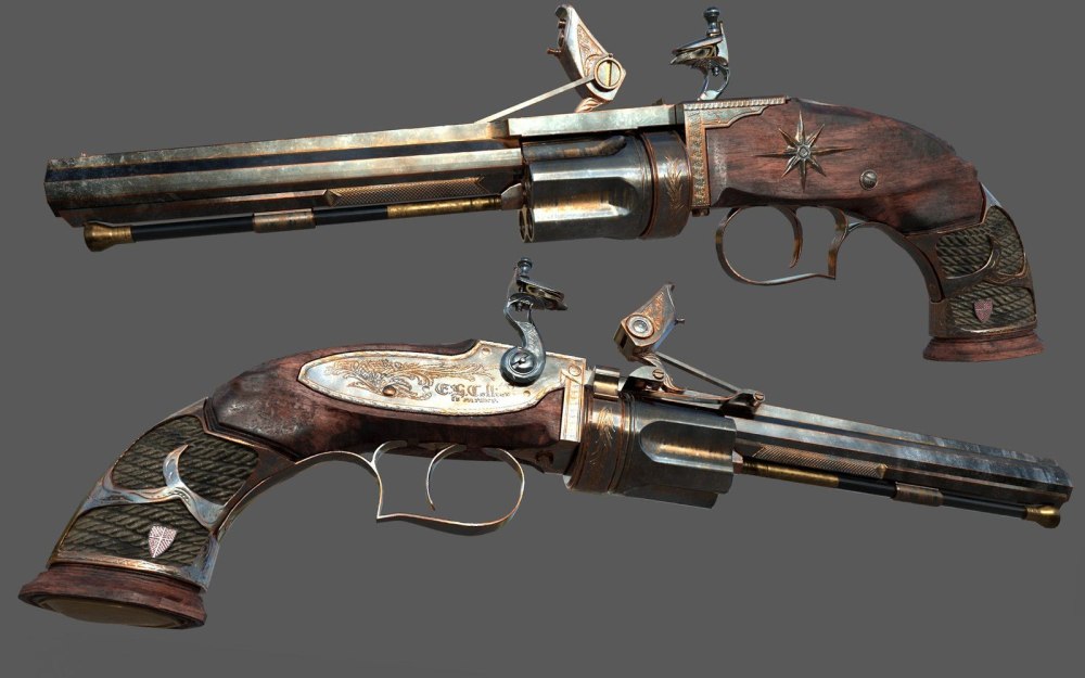 Кремневый револьвер Коллиера Collier Flintlock Revolver