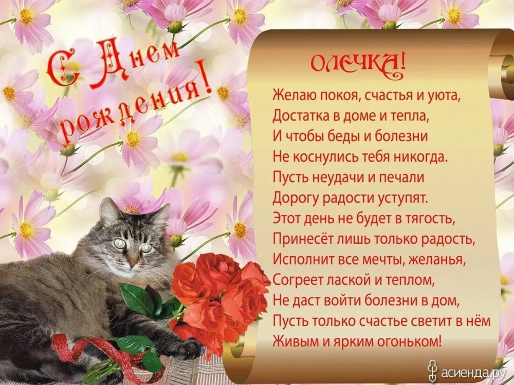 С днём рождения олечуа