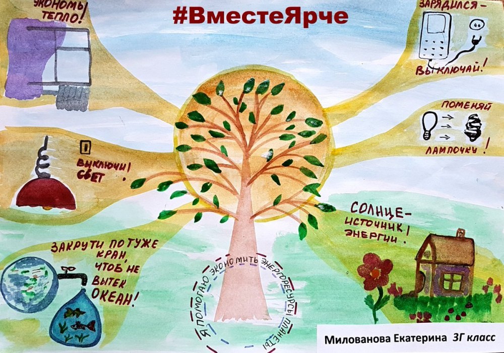 Плакат на тему берегите энергию