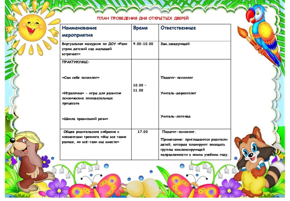 Детское меню в детском саду