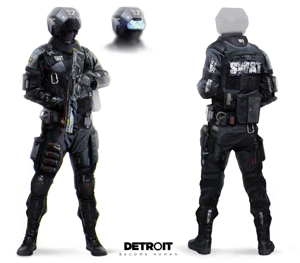 Detroit become Human арт SWAT