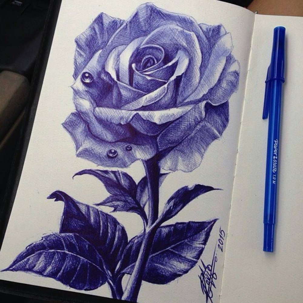 Рисунок блестящими гелевыми ручками