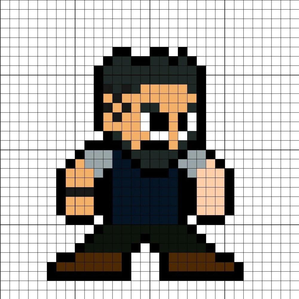 Perler Beads схемы человек паук