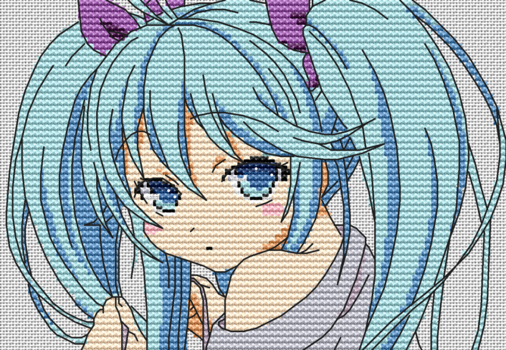 Hatsune Miku пиксель арт
