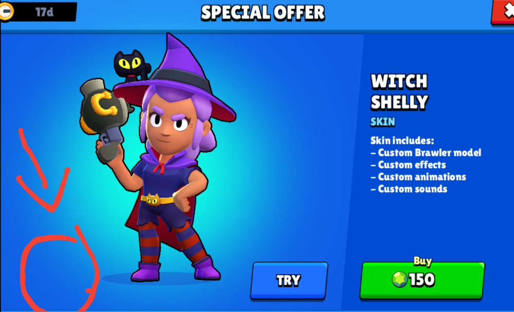 Brawl Stars Звездная Шелли