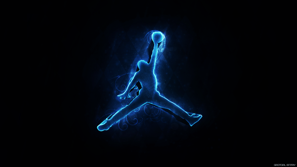 Jordan на черном фоне