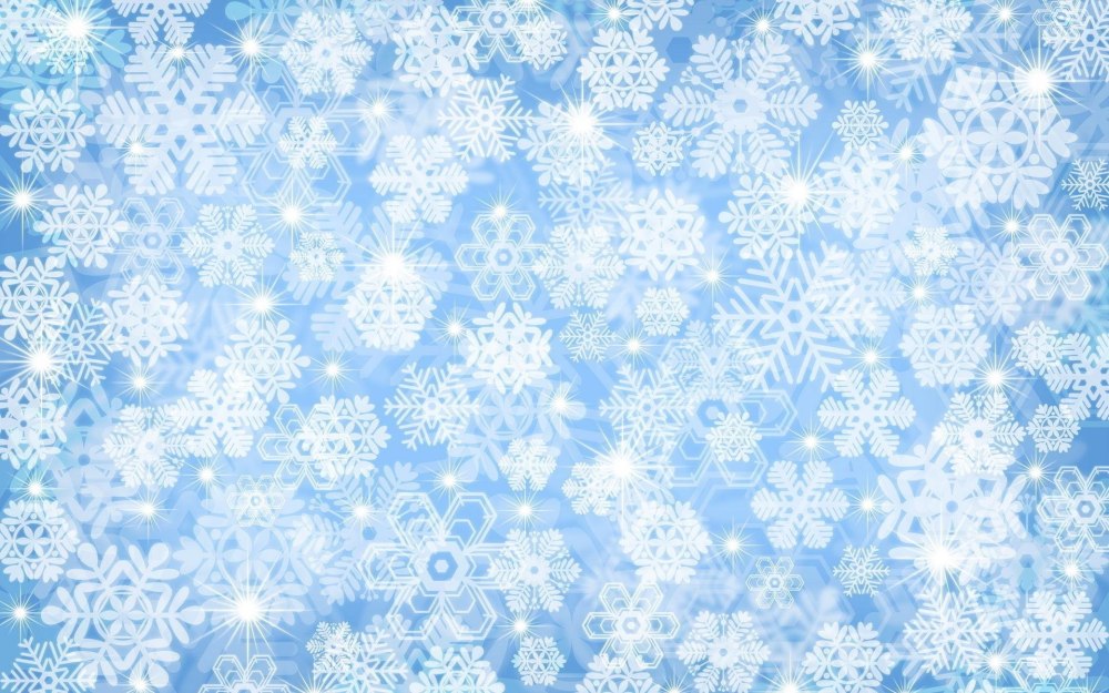 Снежинки голубые