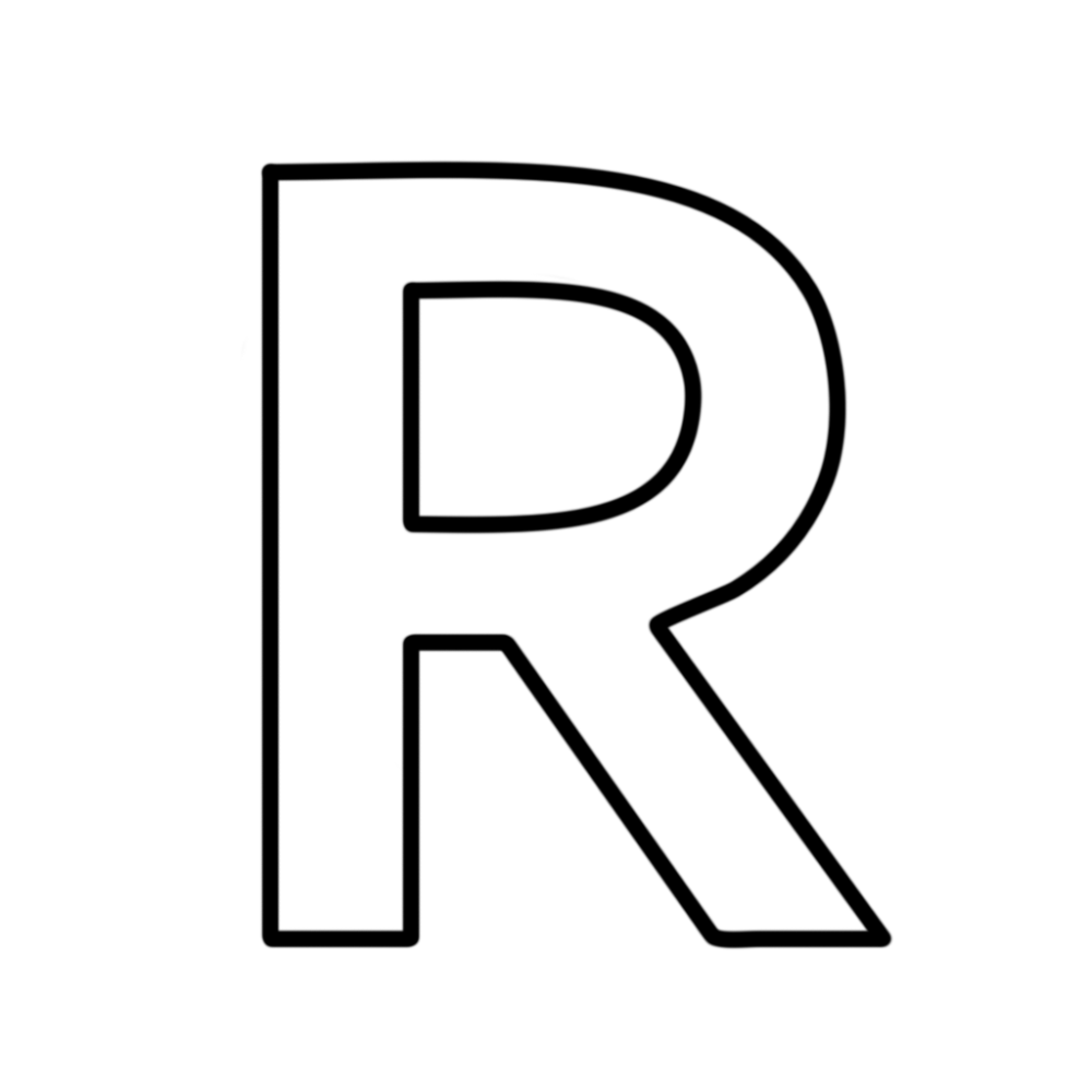 Огненная буква r