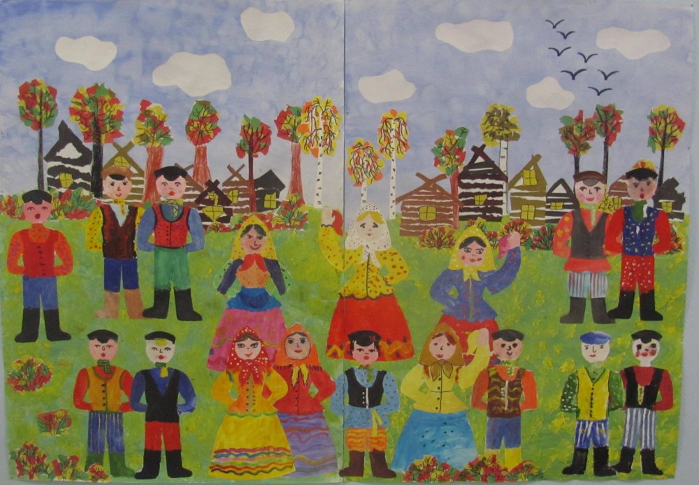 Рисование праздник урожая
