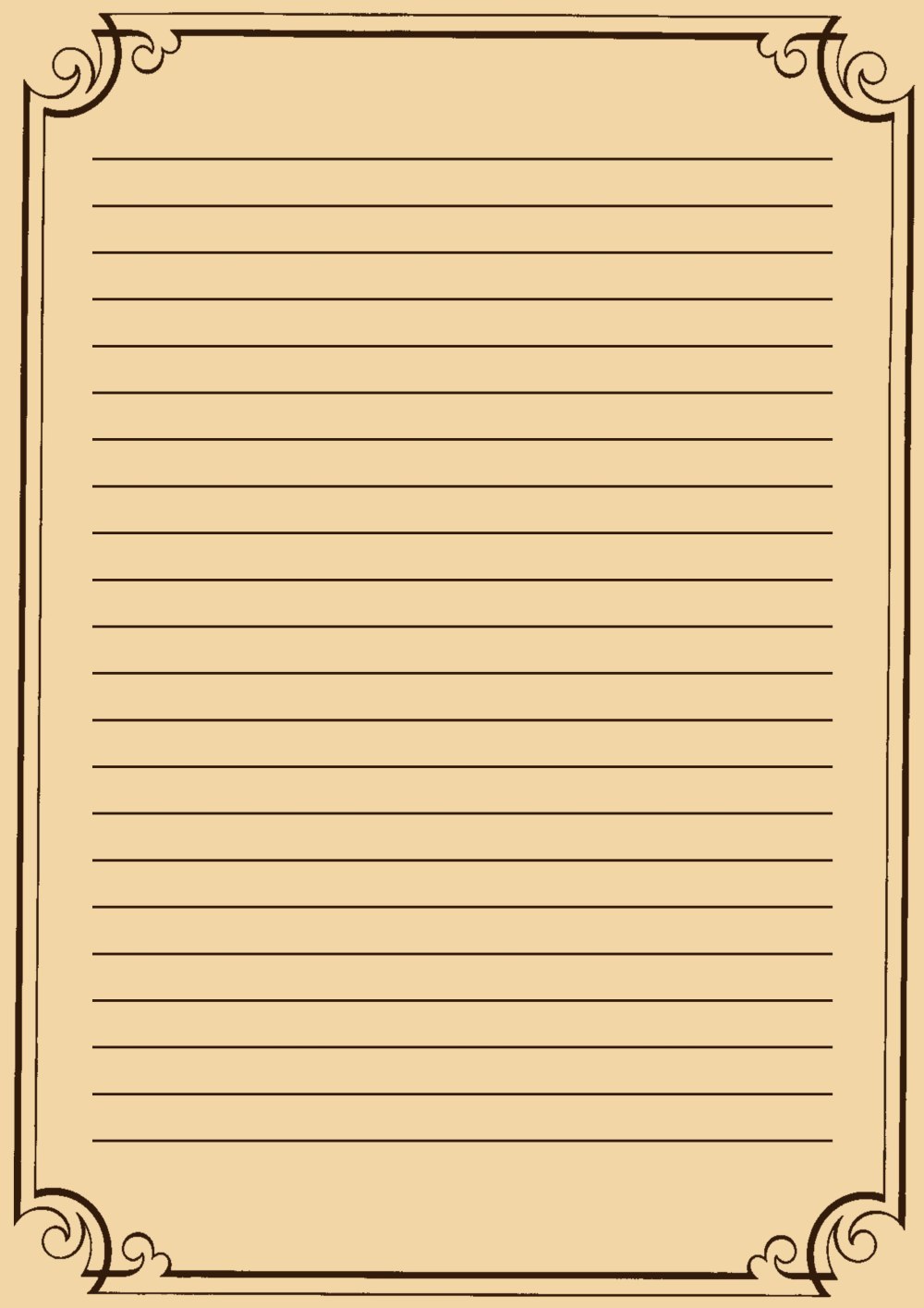 Линованный лист а4