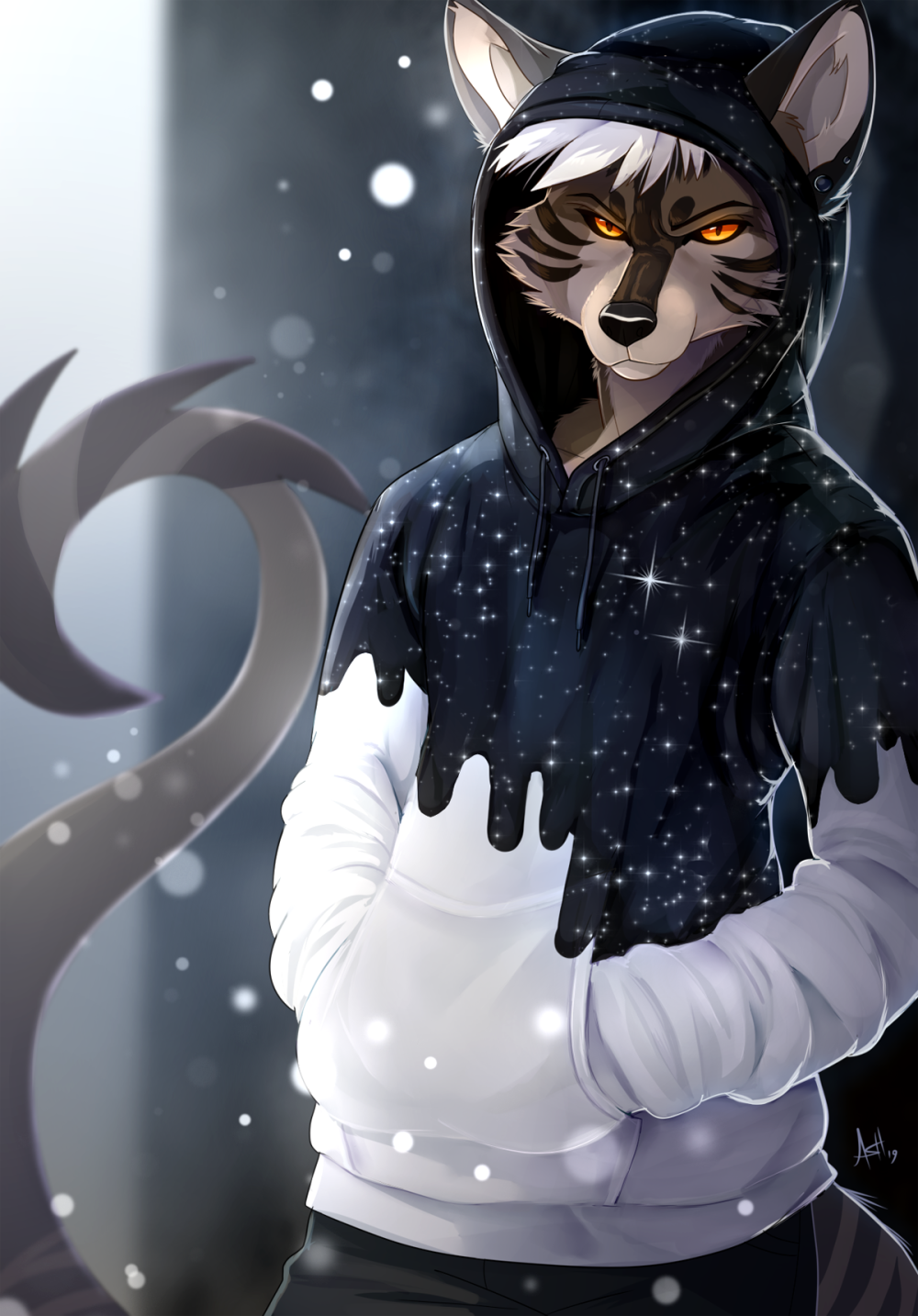 Кот человек арт