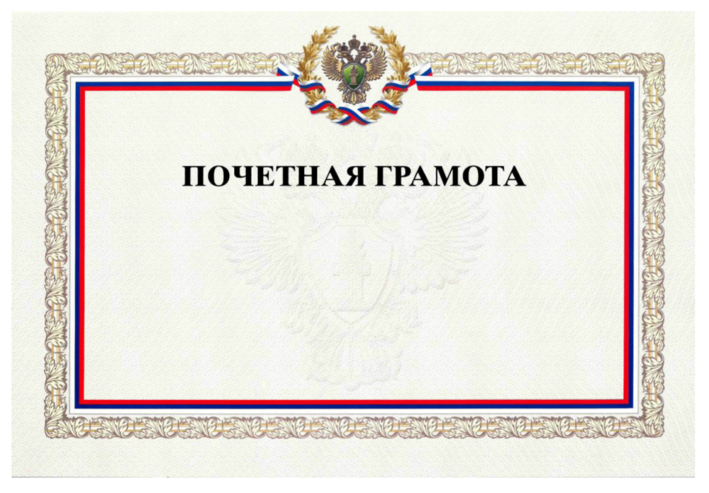 Благодарность бланк