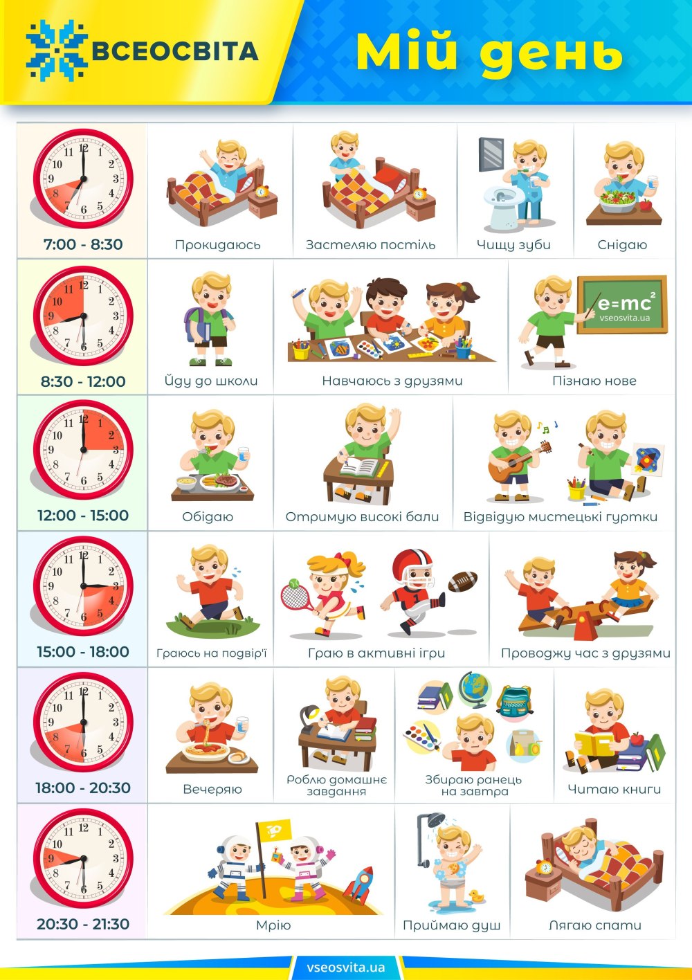 Режим дня для детей