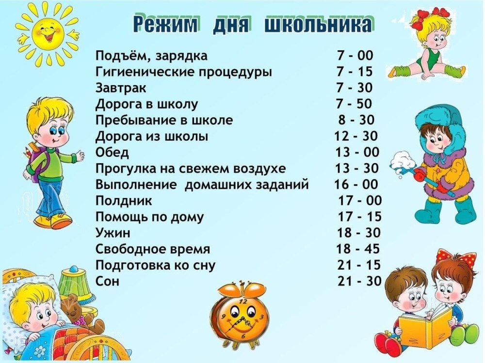 Распорядок дня дошкольника