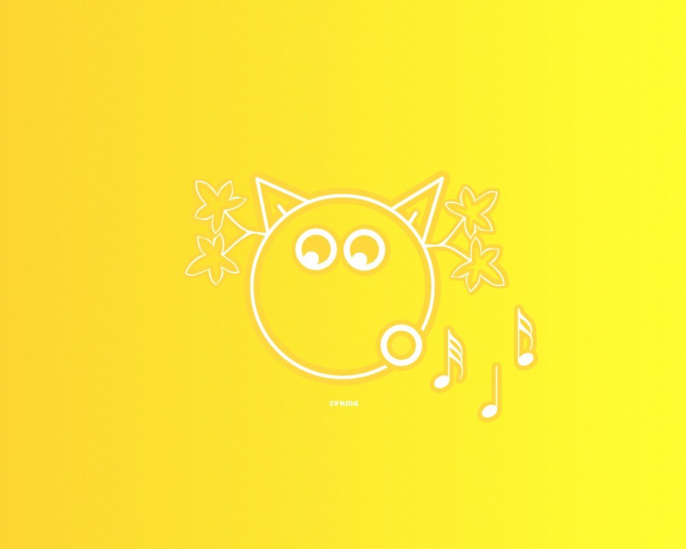 Кот на желтом фоне