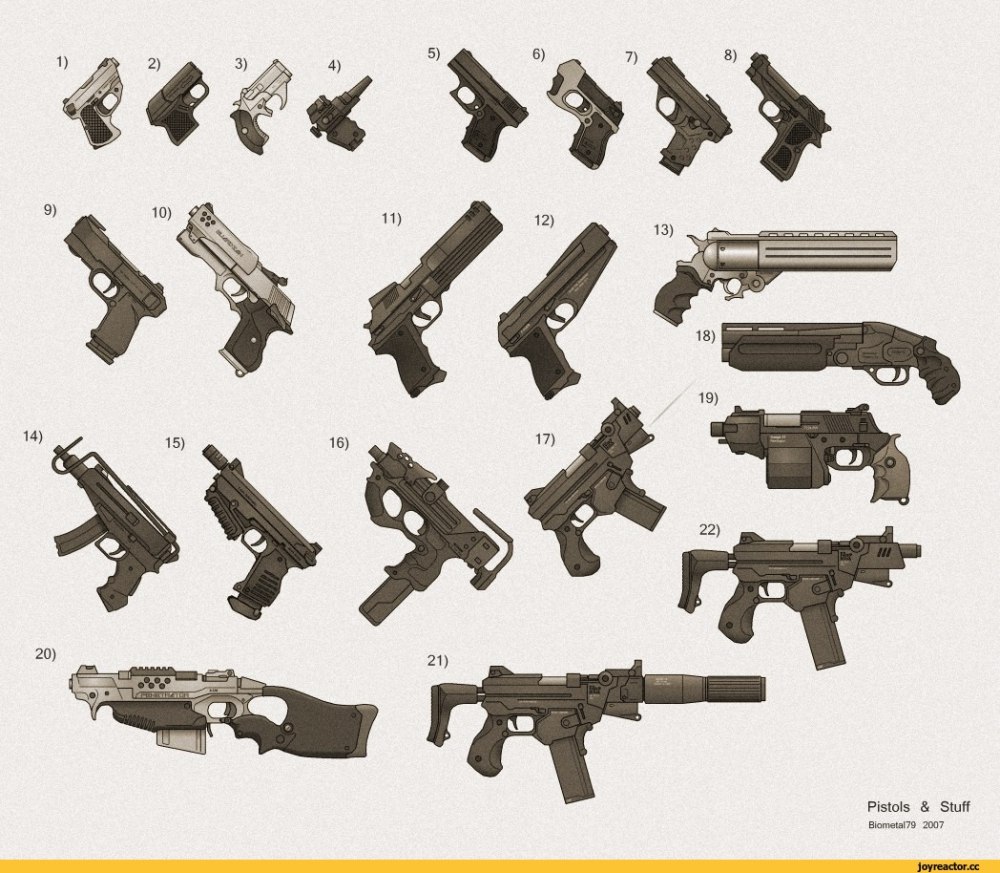 Чертёж пистолета Desert Eagle