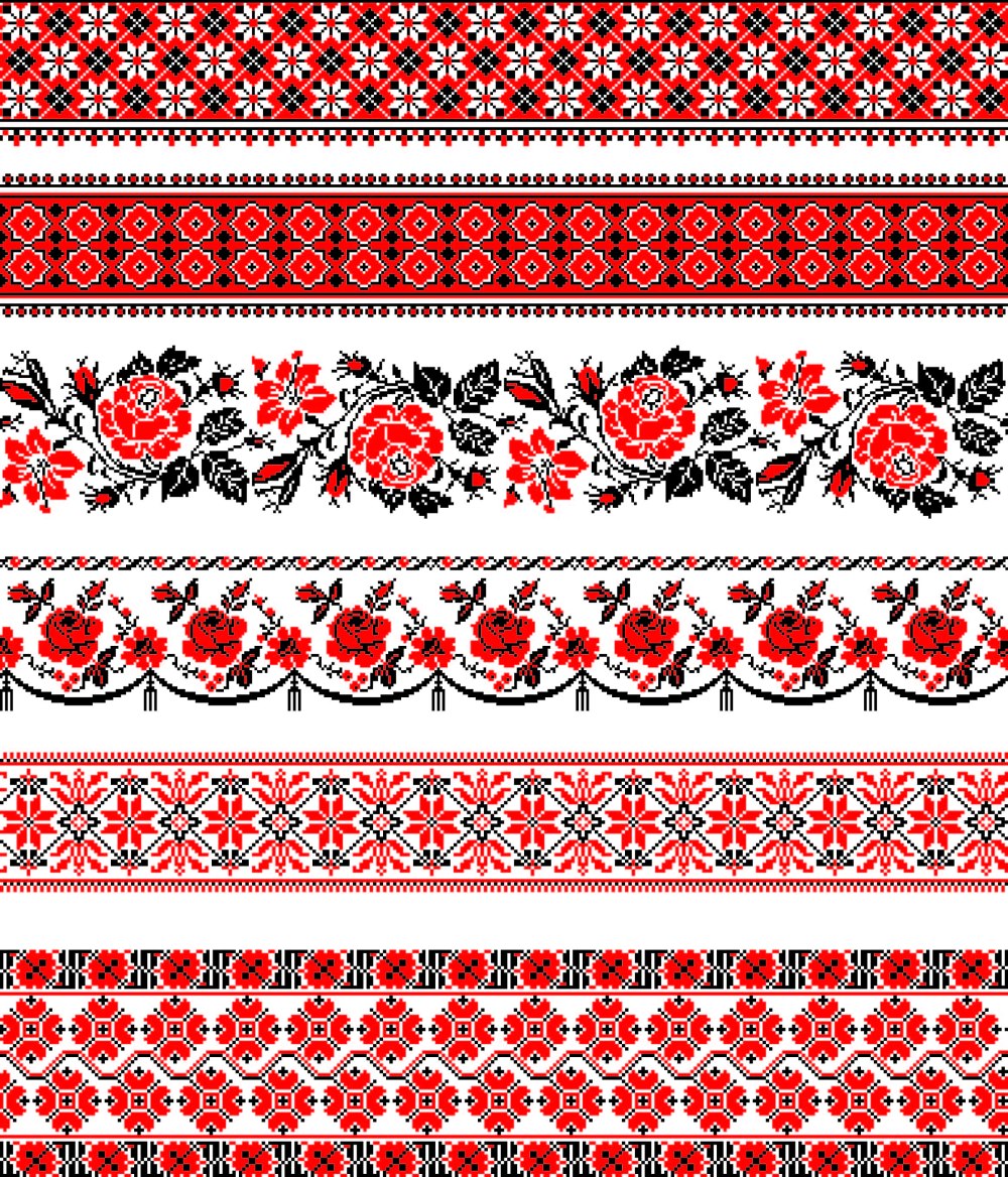 Кубанский рушник вектор