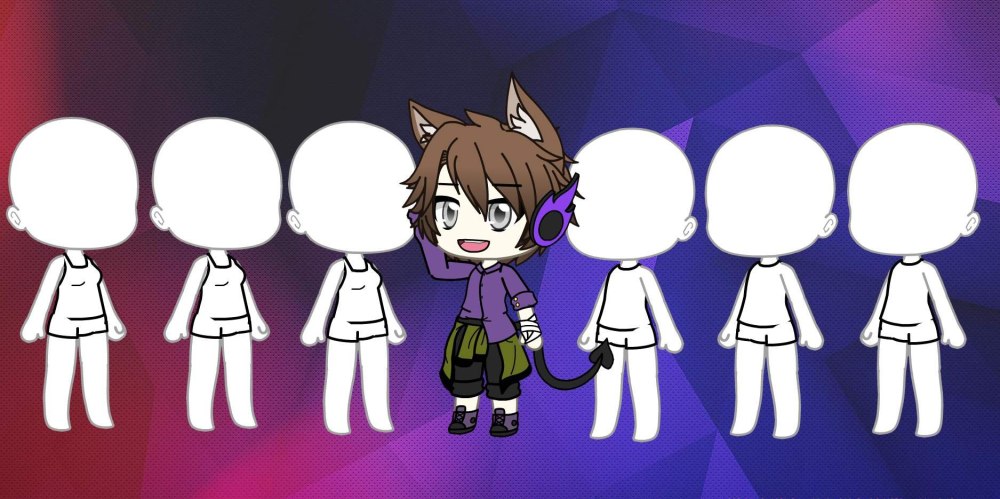 Gacha Life спереди манекен