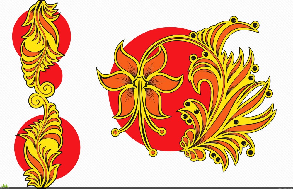 Хохлома красная