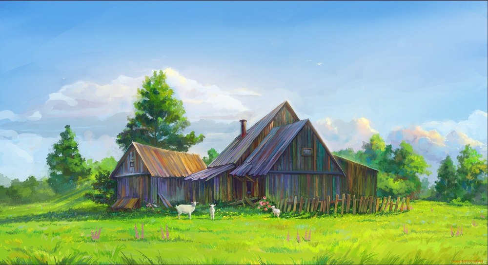 Деревянный дом вектор