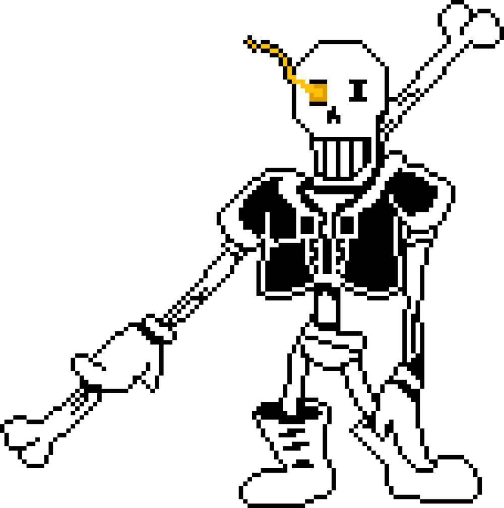Папирус Undertale пиксельный
