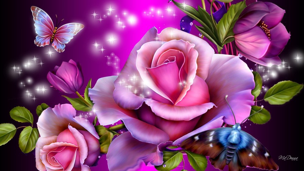 Цветы. 3 D