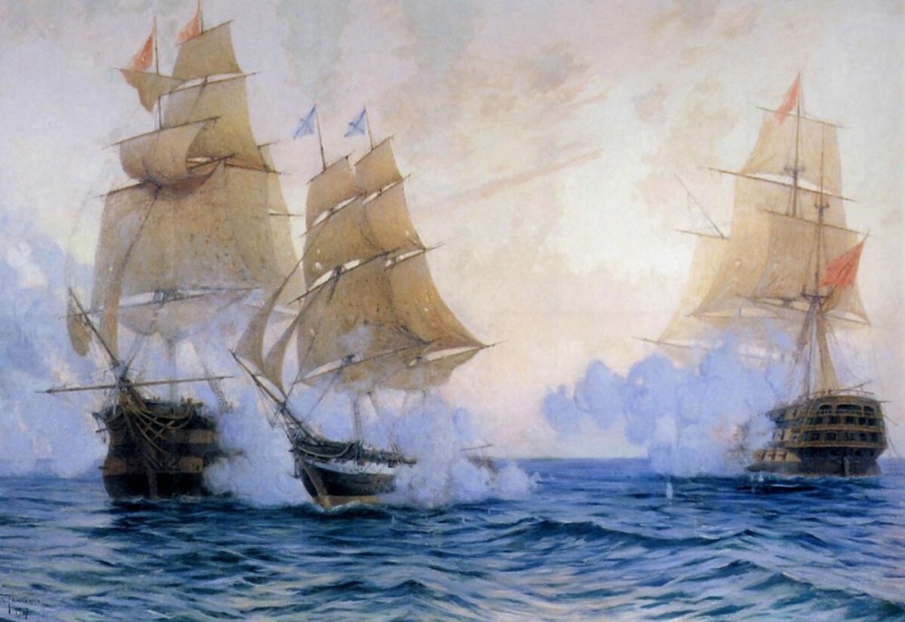 1829 - Бой брига «Меркурий» с турецкими кораблями.