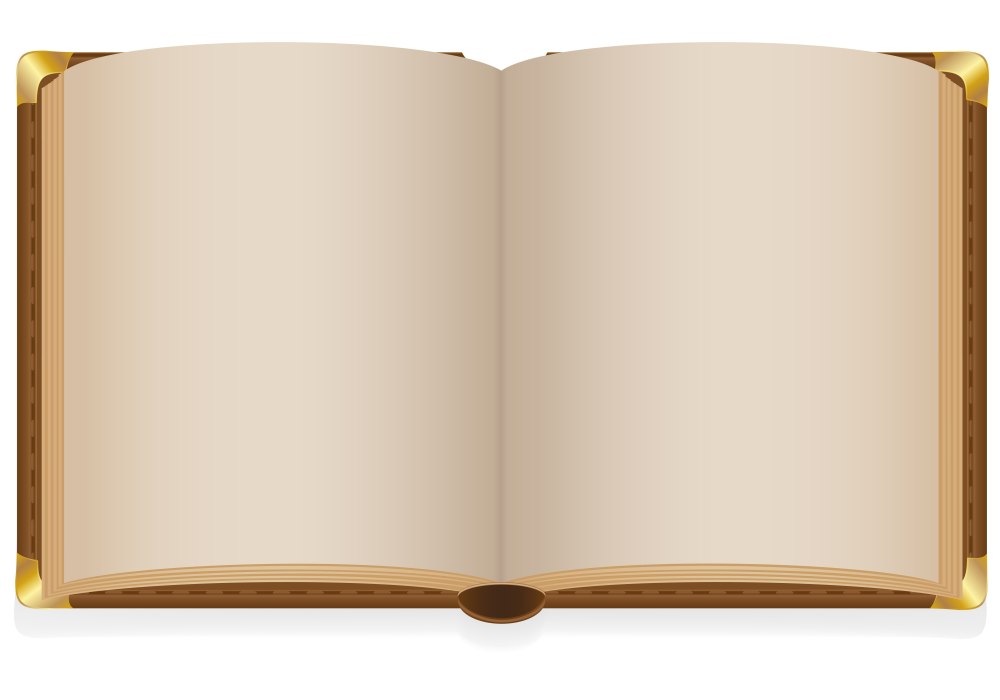 Раскрытая книга на прозрачном фоне