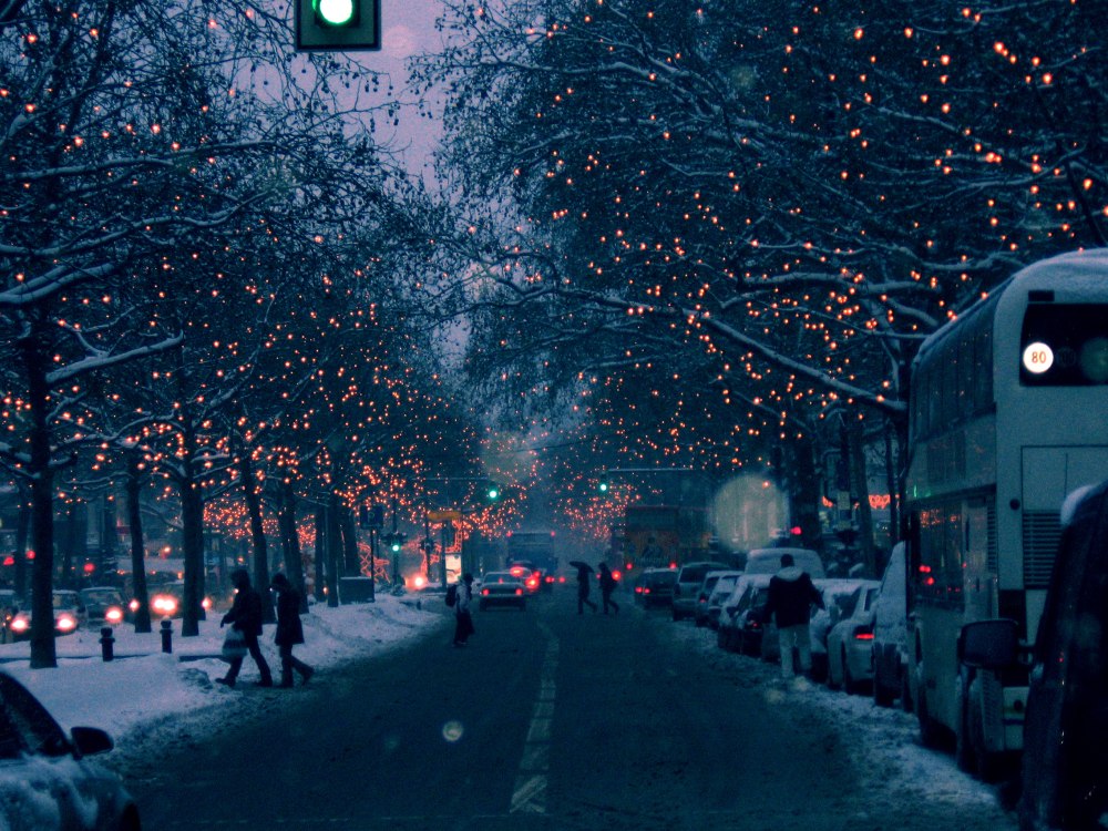 Город зимой