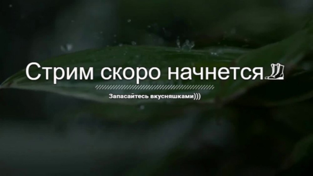 Надпись отошёл для стрима