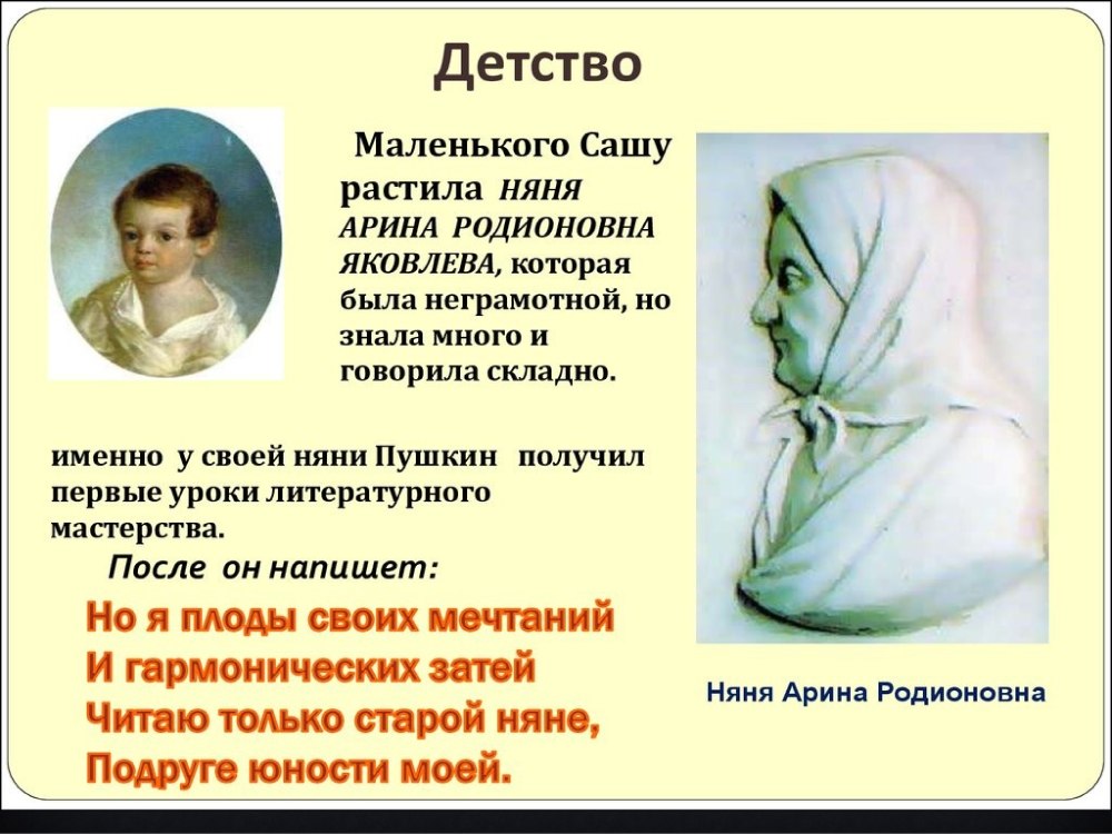 Арина Родионовна портрет