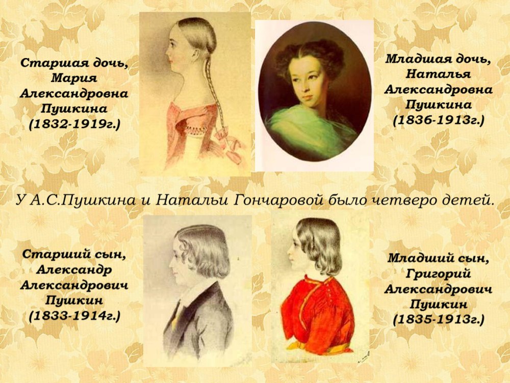 Младшая дочь, Наталья Александровна Пушкина (1836-1913г.)