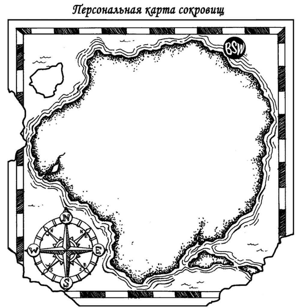 Карта острова сокровищ рисунок распечатать