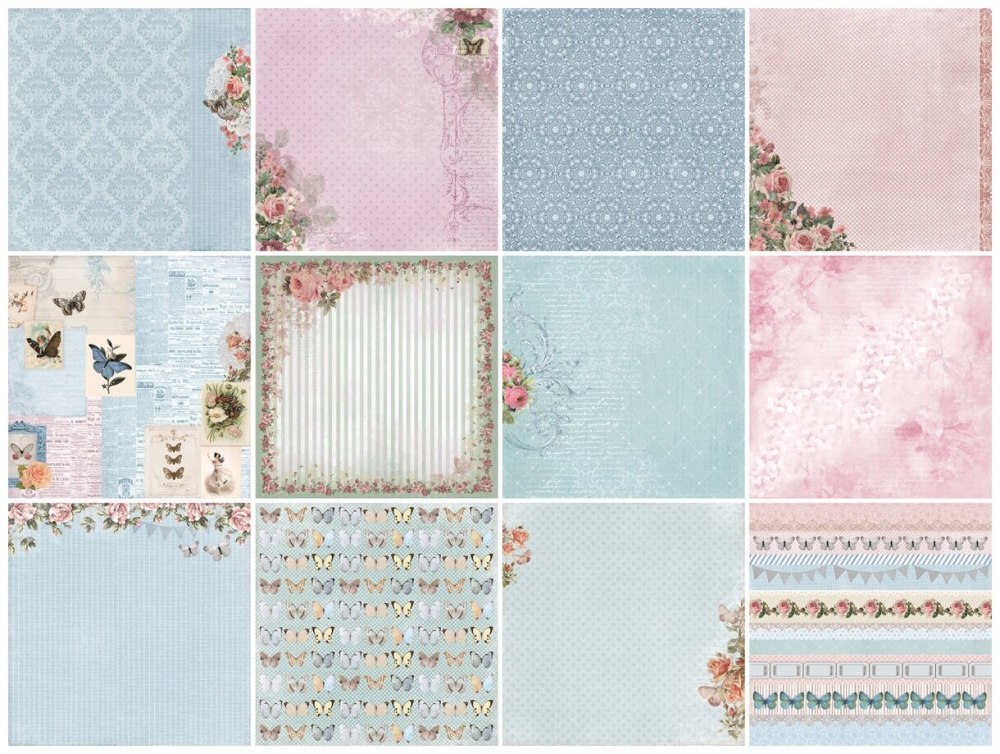 Бумага SCRAPBERRY'S 30,5х30,5 см, 1 лист, бабочки