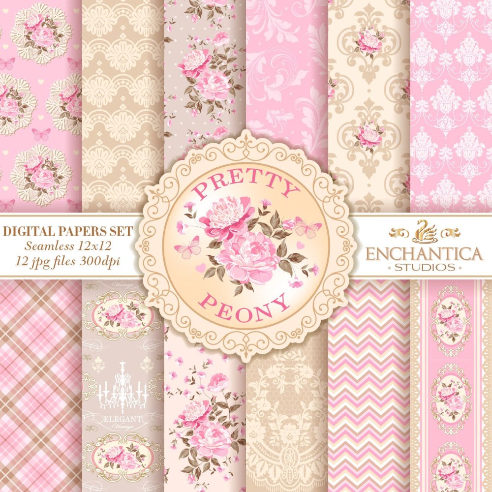 Скрапбукинг бумага Shabby Chic