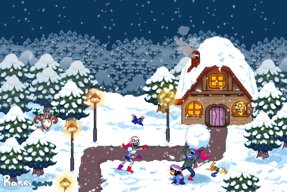 Undertale Сноуден лес