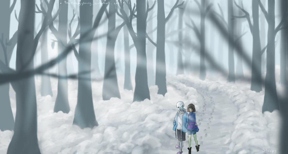 Undertale Сноуден лес