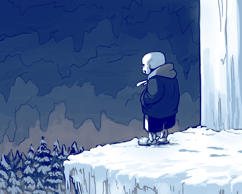 Undertale Сноуден лес