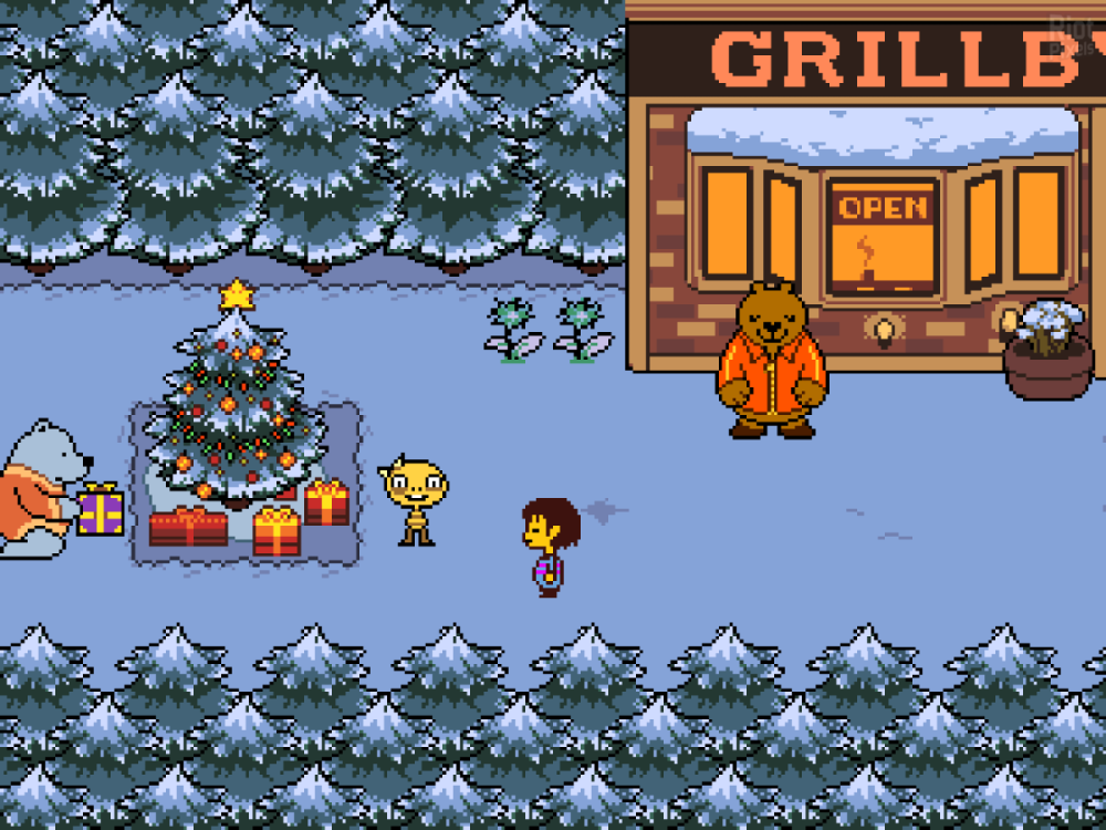 Сноуден Undertale пиксельный