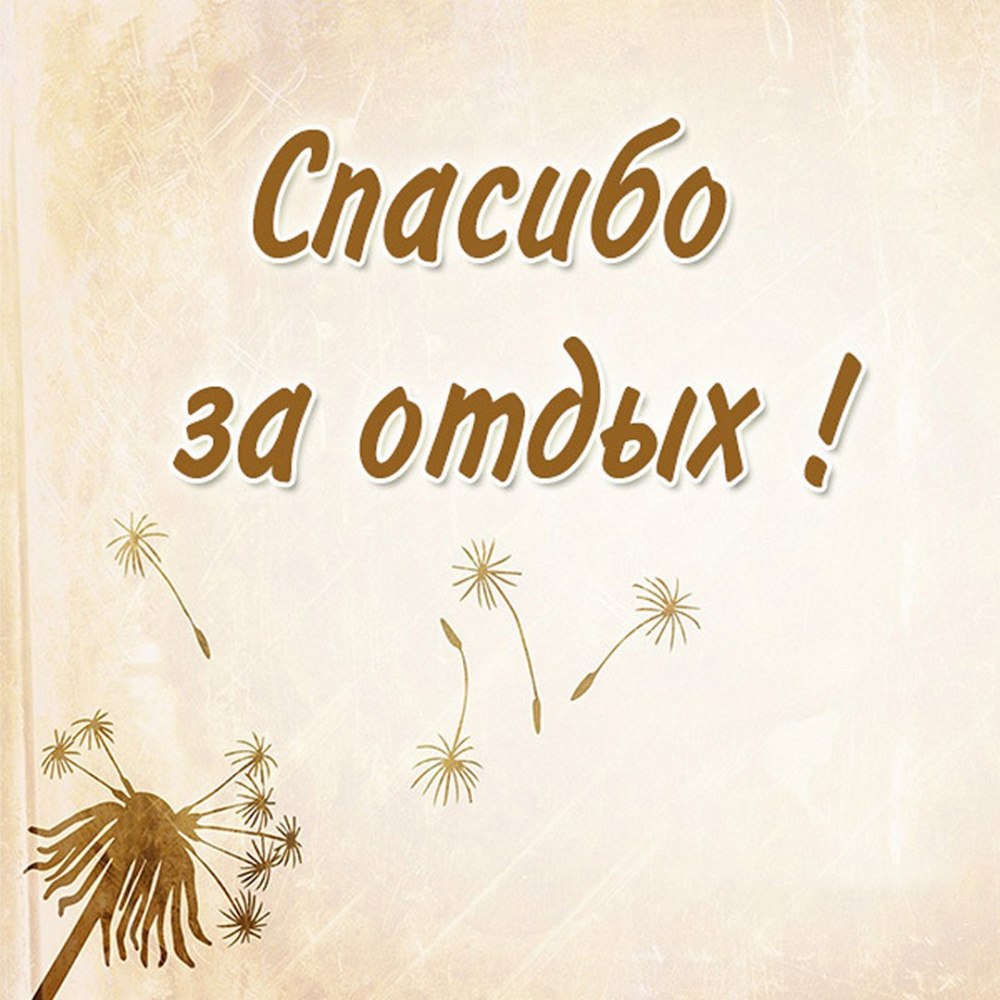 Спасибо за прекрасный отдых