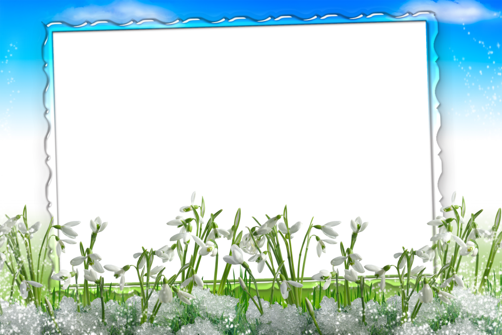 Рамка подснежники