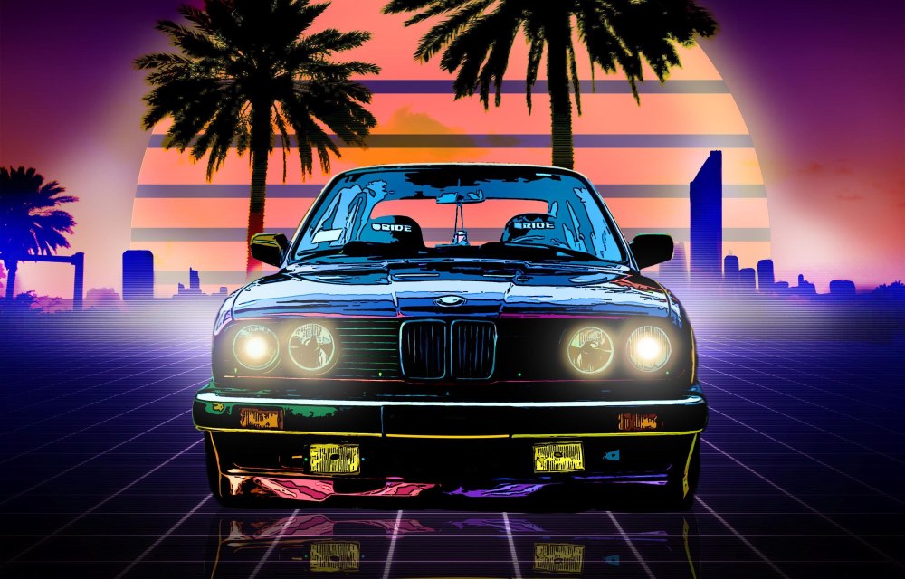 BMW e34 Retrowave