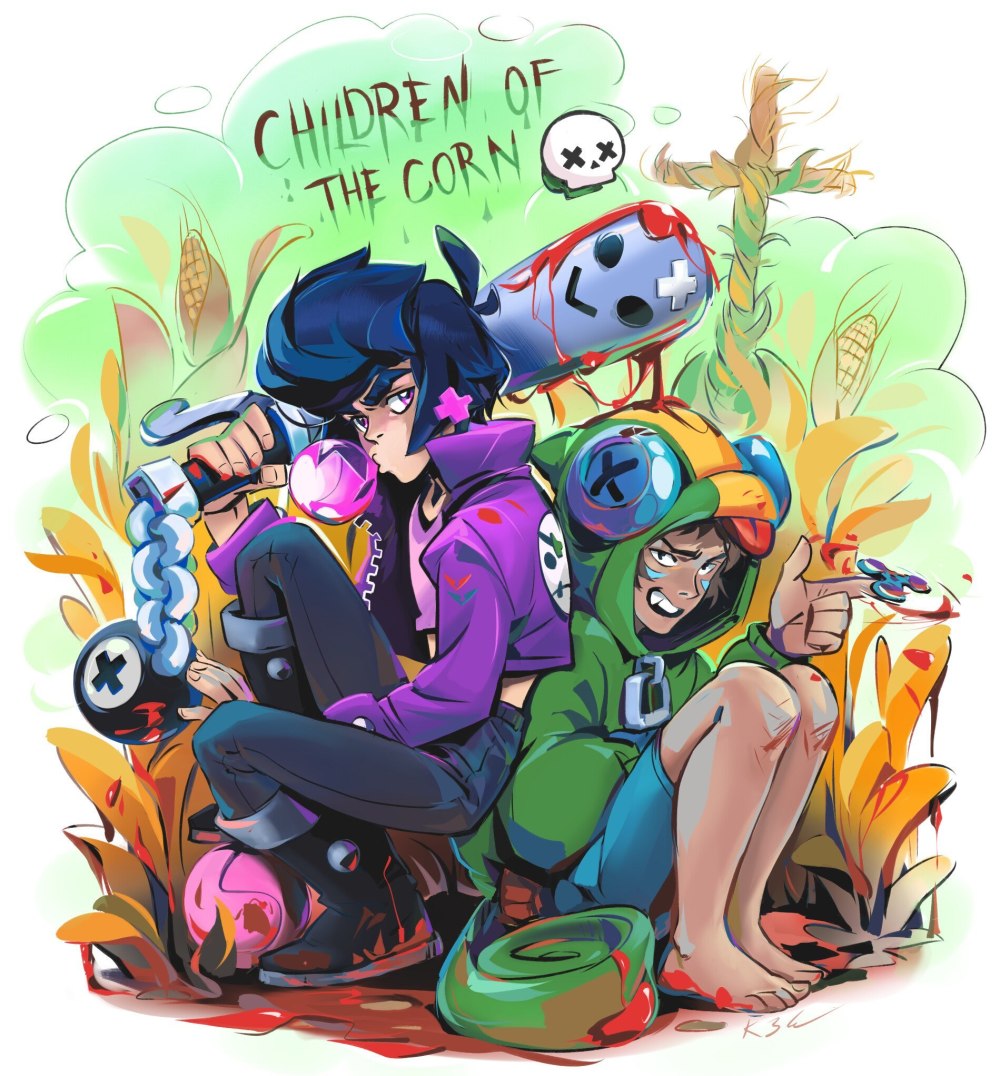 Леон арт Brawl Stars