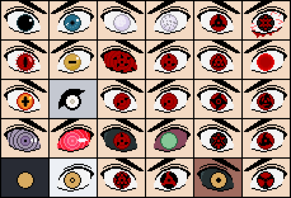 Шаринган Pixel Art