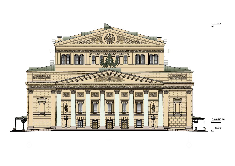 Силуэт здания театра
