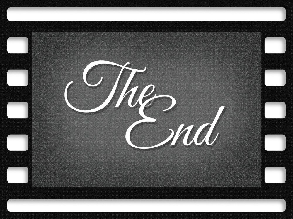Красивая надпись the end