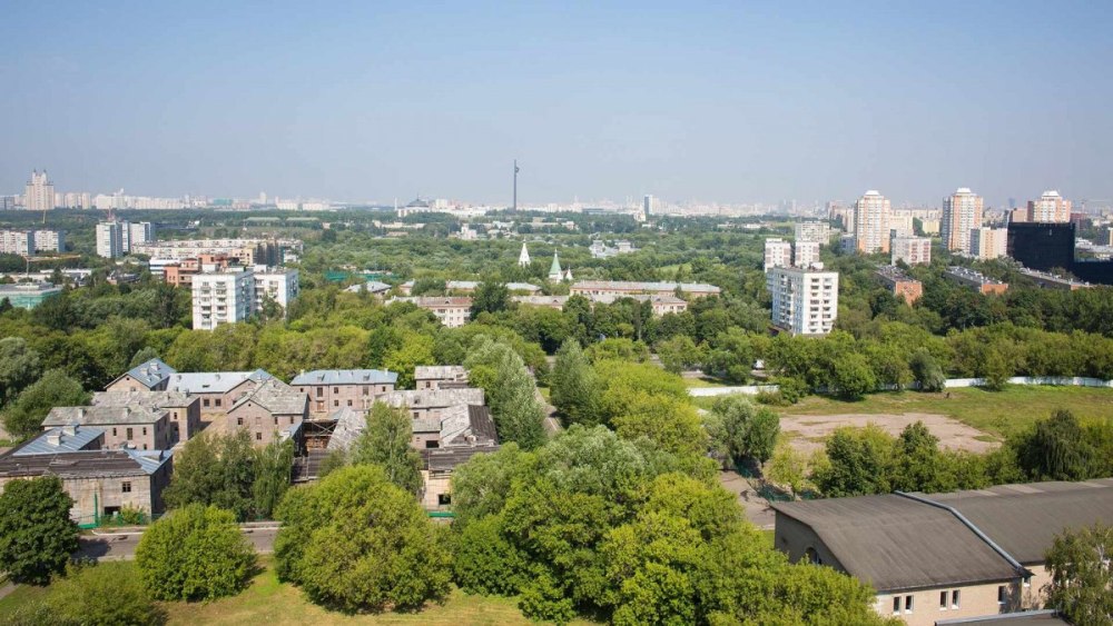 Вид из окна на парк