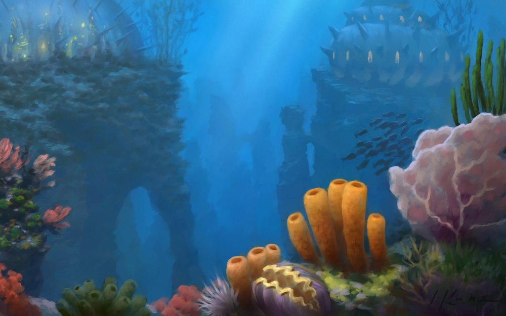 Морские водоросли на прозрачном фоне
